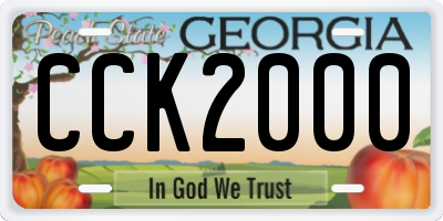 GA license plate CCK2000