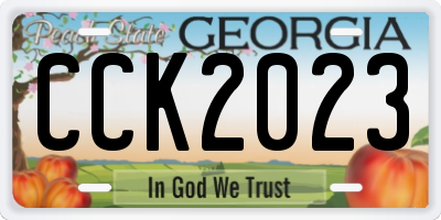 GA license plate CCK2023