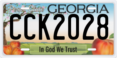 GA license plate CCK2028