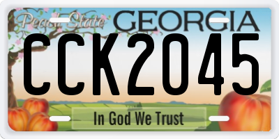 GA license plate CCK2045