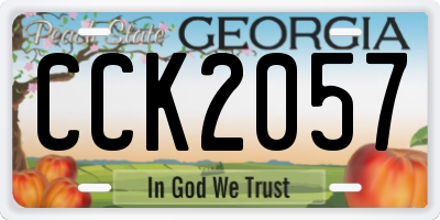 GA license plate CCK2057
