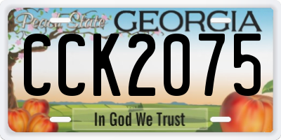 GA license plate CCK2075