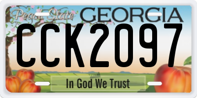GA license plate CCK2097