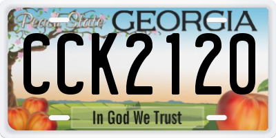 GA license plate CCK2120