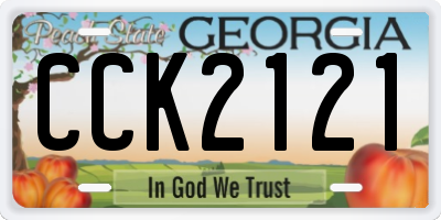 GA license plate CCK2121