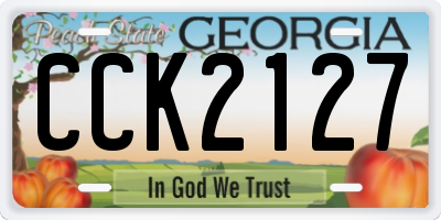 GA license plate CCK2127
