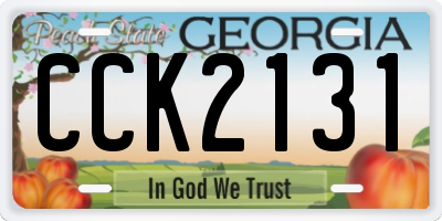 GA license plate CCK2131