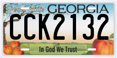 GA license plate CCK2132