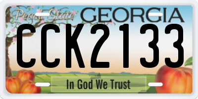 GA license plate CCK2133