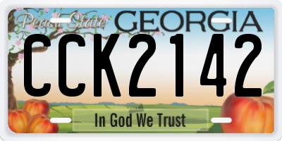 GA license plate CCK2142