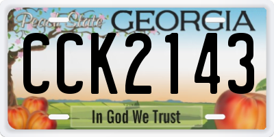 GA license plate CCK2143