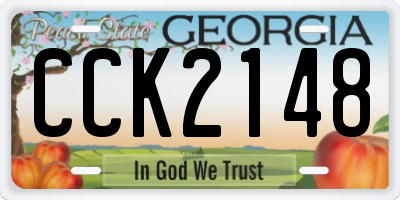 GA license plate CCK2148