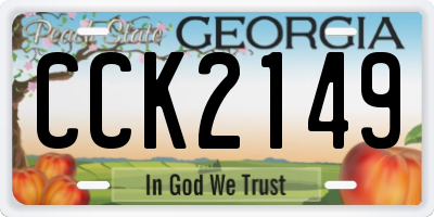 GA license plate CCK2149