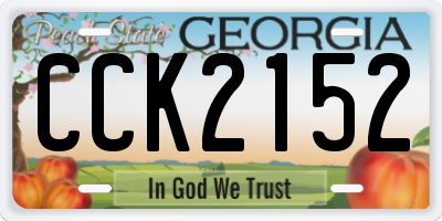 GA license plate CCK2152