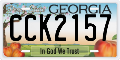 GA license plate CCK2157