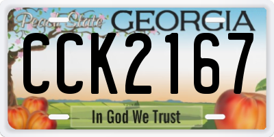 GA license plate CCK2167
