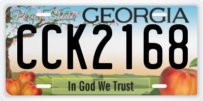 GA license plate CCK2168