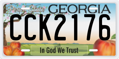 GA license plate CCK2176