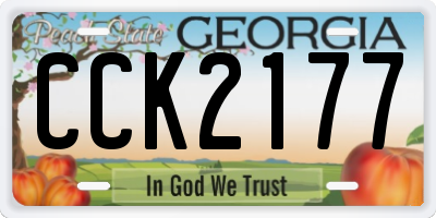 GA license plate CCK2177