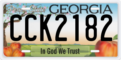 GA license plate CCK2182