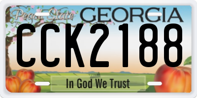 GA license plate CCK2188