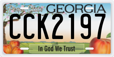 GA license plate CCK2197