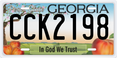 GA license plate CCK2198