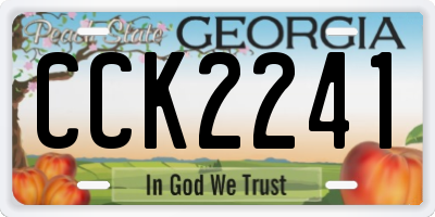 GA license plate CCK2241