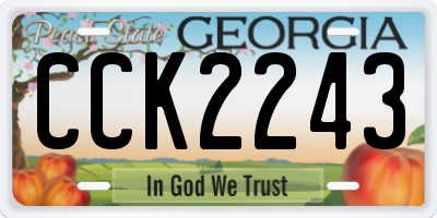 GA license plate CCK2243