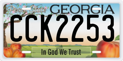 GA license plate CCK2253