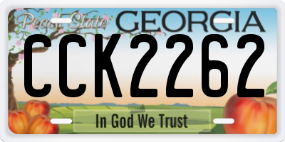 GA license plate CCK2262