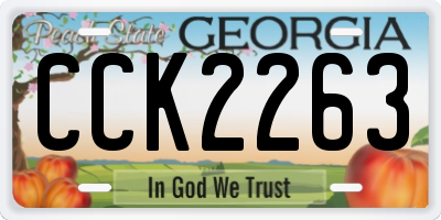 GA license plate CCK2263