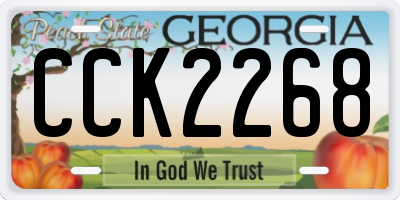 GA license plate CCK2268