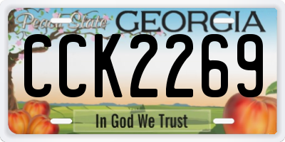 GA license plate CCK2269