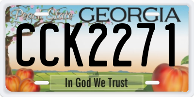 GA license plate CCK2271