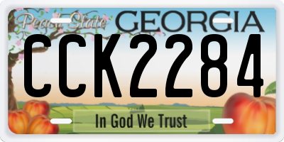 GA license plate CCK2284