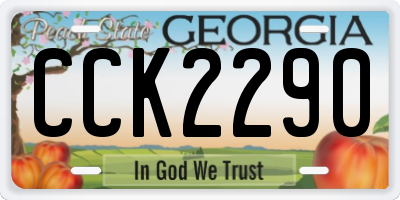 GA license plate CCK2290