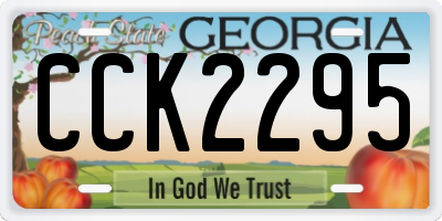 GA license plate CCK2295