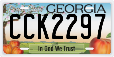GA license plate CCK2297