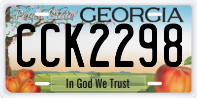 GA license plate CCK2298