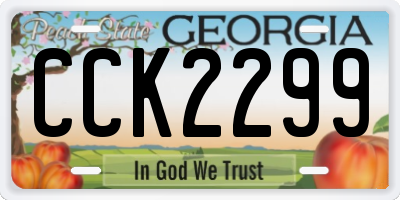 GA license plate CCK2299