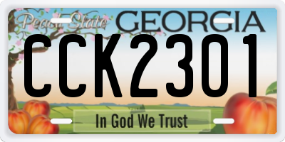 GA license plate CCK2301