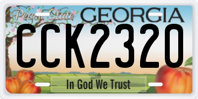 GA license plate CCK2320