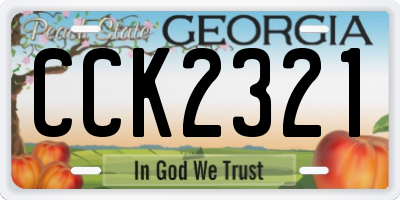 GA license plate CCK2321