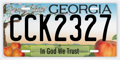 GA license plate CCK2327