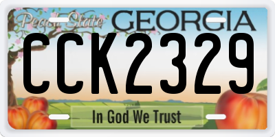 GA license plate CCK2329