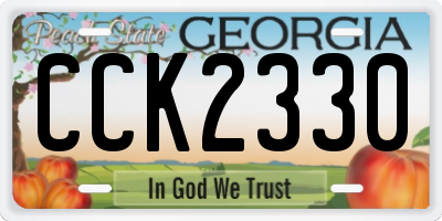GA license plate CCK2330