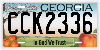 GA license plate CCK2336