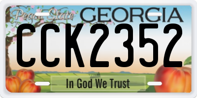 GA license plate CCK2352