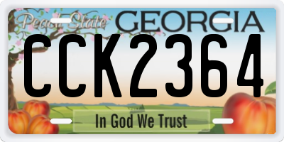 GA license plate CCK2364